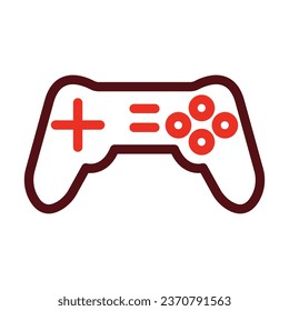 Console Vector Thick Line Two Color Icons For Personal And Commercial Use.
