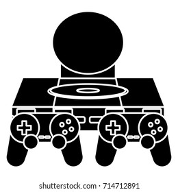 Console videogame isolated