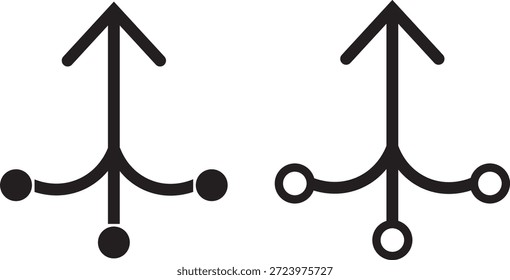 Símbolo de banco de dados consolidado. Design gráfico de mesclagem de informações