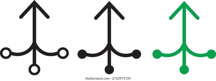 Símbolo de banco de dados consolidado. Design gráfico de mesclagem de informações
