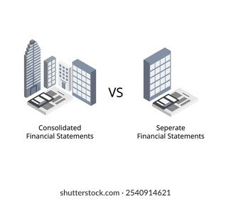 Demonstrações financeiras consolidadas e relatórios separados de demonstrações financeiras