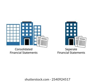 Demonstrações financeiras consolidadas e relatórios separados de demonstrações financeiras