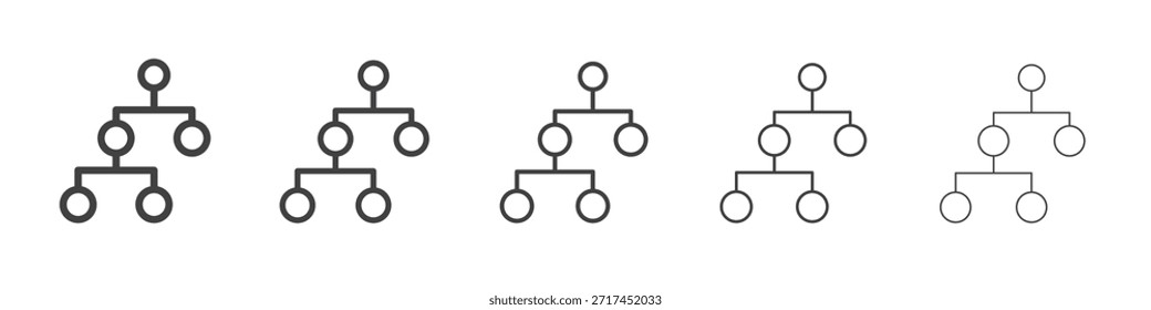 Consolidation icon in linear strokes concept