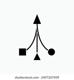 Consolidation Icon. Merger, Incorporation. Amalgamation, Integration Symbol - Vector.