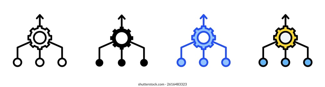 Consolidation Icon Set With Multiple Style Collection