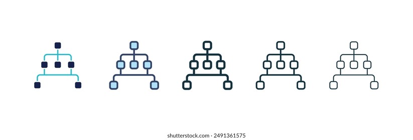 Consolidation icon set on white background