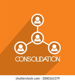 consolidation icon , supervisor icon vector
