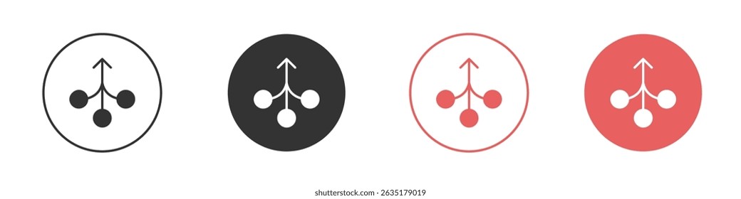 Consolidation icon vector design template simple and clean style