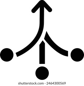 Consolidation icon, vector in flat style. Merge symbol isolated on transparent background. Simple consolidation abstract icon in black symbol for website design, app, mobile phone, ui Vector,