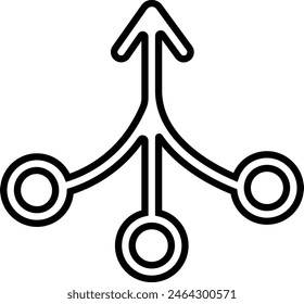Icono de consolidación, Vector en estilo plano. Símbolo de combinación aislado sobre fondo transparente. Icono abstracto de la consolidación simple en el símbolo negro para el diseño del Sitio web, App, teléfono móvil, Vector de la interfaz de usuario,