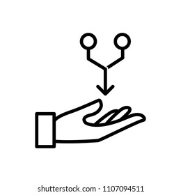 Consolidation icon, vector illustration