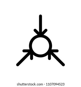 Consolidation icon, vector illustration