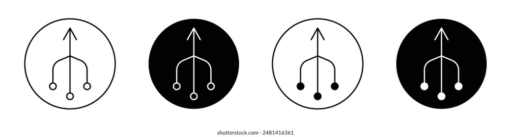 Consolidation outlined icon vector collection.