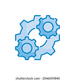 Consolidation vector blue colours icon style illustration. EPS 10 file