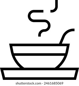 consome icon. Thin linear style design isolated on white background