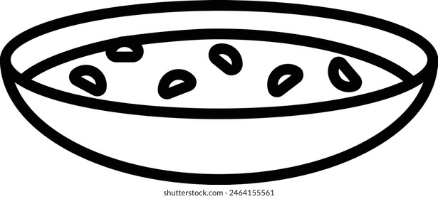 Consomme soup outline icon vector illustration