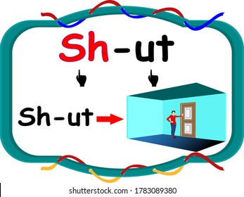 Consonant Digraphs Worksheet for kids shut