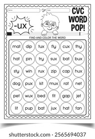 Consonant Vowel and Consonant Vector Busy Book for Children