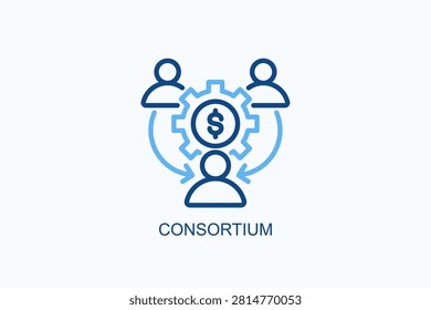Consortium Icon Or Logo Isolated Vector Illustration