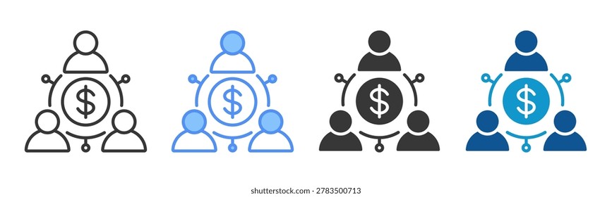 Consortium Icon Set Multiple Style Collection