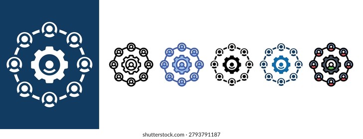 Consortium icon sets collection multiple styles

