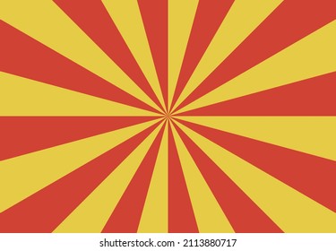 Conspicuous color sunburst background red and yellow