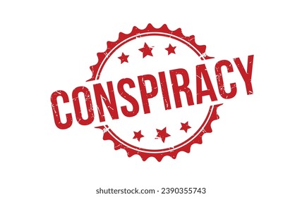 Conspiracy rubber stamp vector illustration on white background. Conspiracy rubber stamp.