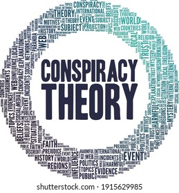 Conspiracy Theory Vector Illustration Word Cloud Stock Vector (Royalty ...