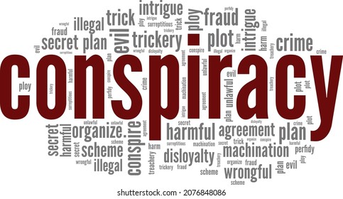 Conspiracy Vector Illustration Word Cloud Isolated Stock Vector ...