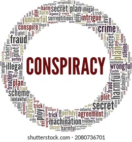 Conspiracy Vector Illustration Word Cloud Isolated Stock Vector ...