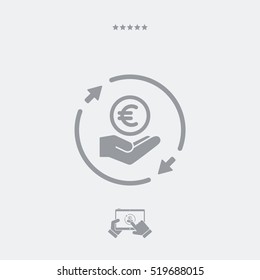 Constant exchange banking services - Vector web icon