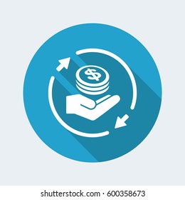 Constant exchange banking services - Vector web icon