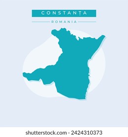 Constanta County (Administrative divisions of Romania, Sud-Est development region) map vector illustration, scribble sketch Constanta map