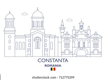 Constanta Linear City Skyline, Romania