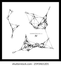 Constella Alpha Series - Item 04. A unique, original, completely random star formation or constellation