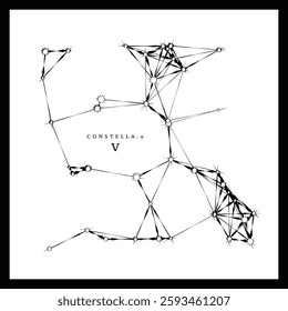 Constella Alpha Series - Item 05. A unique, original, completely random star formation or constellation