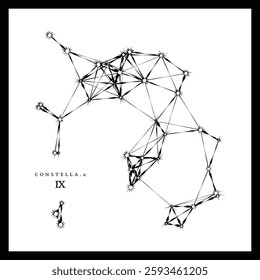 Constella Alpha Series - Item 09. A unique, original, completely random star formation or constellation