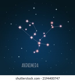 Constellation Andromeda on the background of starry sky