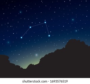Constellation Antlia in deep space