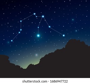 Constellation Aquarius in deep space