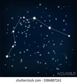constellation Aquarius in the starry sky
