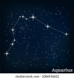 constellation Aquarius in the starry sky