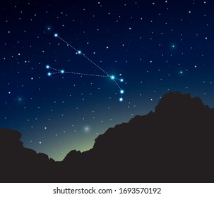 Constellation Aries en el espacio profundo