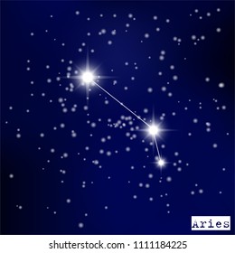 constellation Aries in the starry sky