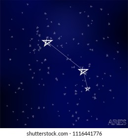 constellation Aries in the starry sky