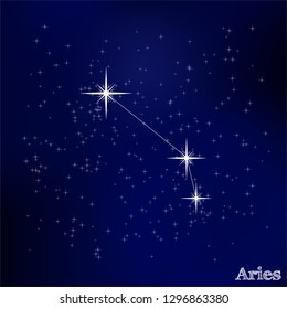 constellation Aries in the starry sky