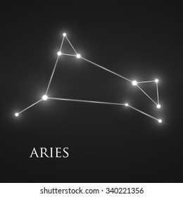 Constellation Aries Zodiac Sign. Vector Illustration. Eps 10