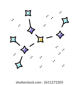 constellation astrological color icon vector. constellation astrological sign. isolated symbol illustration
