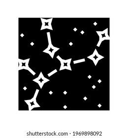 constellation astrological glyph icon vector. constellation astrological sign. isolated contour symbol black illustration