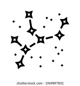 constellation astrological line icon vector. constellation astrological sign. isolated contour symbol black illustration